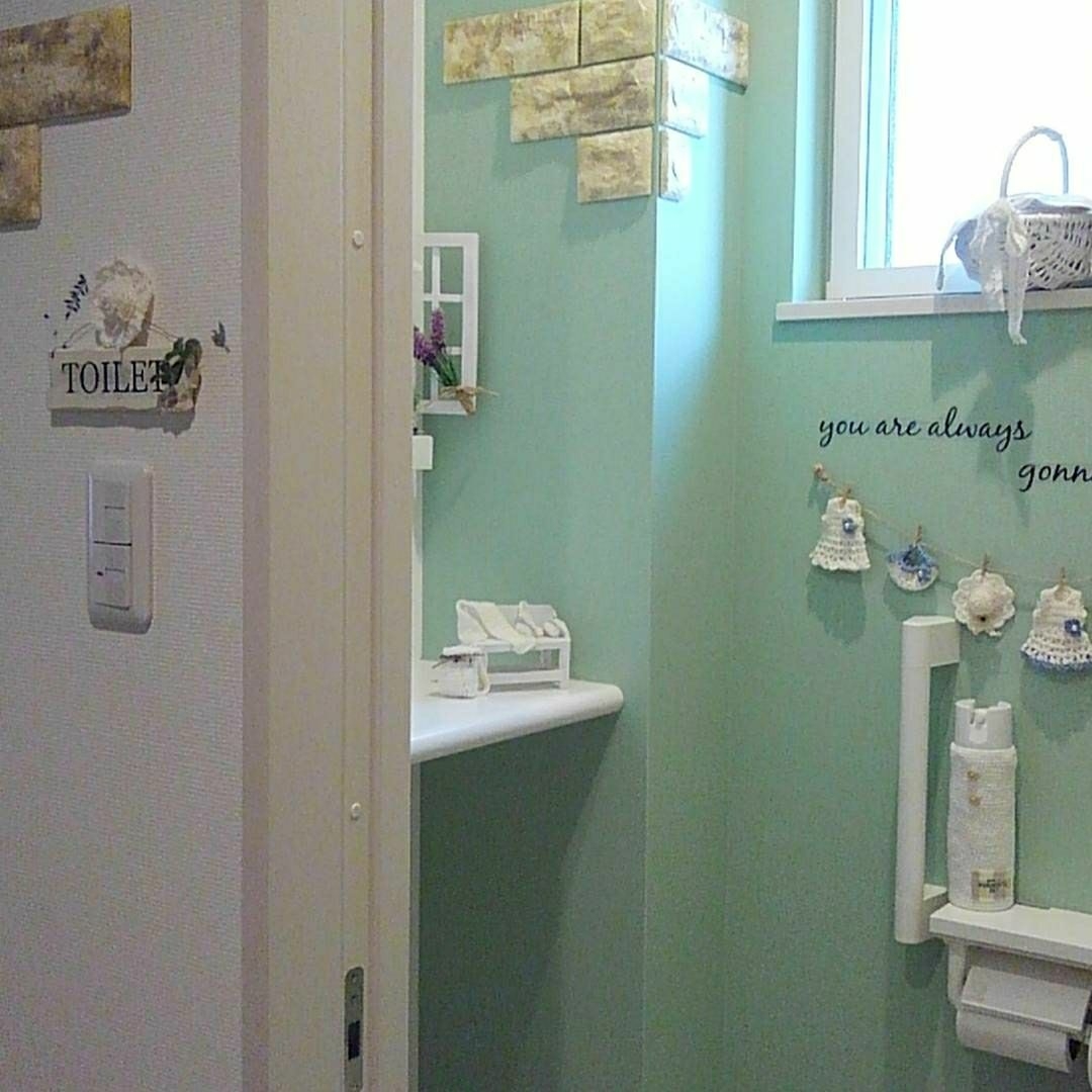 Okuriが投稿したフォト 我が家のトイレの壁紙はグリーンです 18 03 30 05 03 Limia リミア