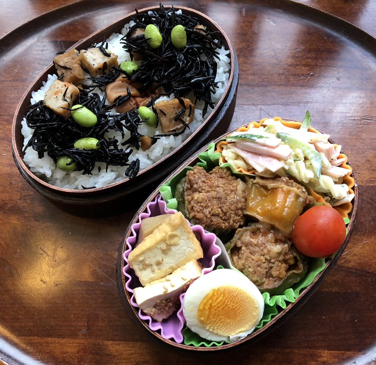 鳥姐さんが投稿したフォト 本日のお弁当 ピーマン肉詰め マカロニのサラダ 厚揚げ煮付 18 09 14 09 26 59 Limia リミア