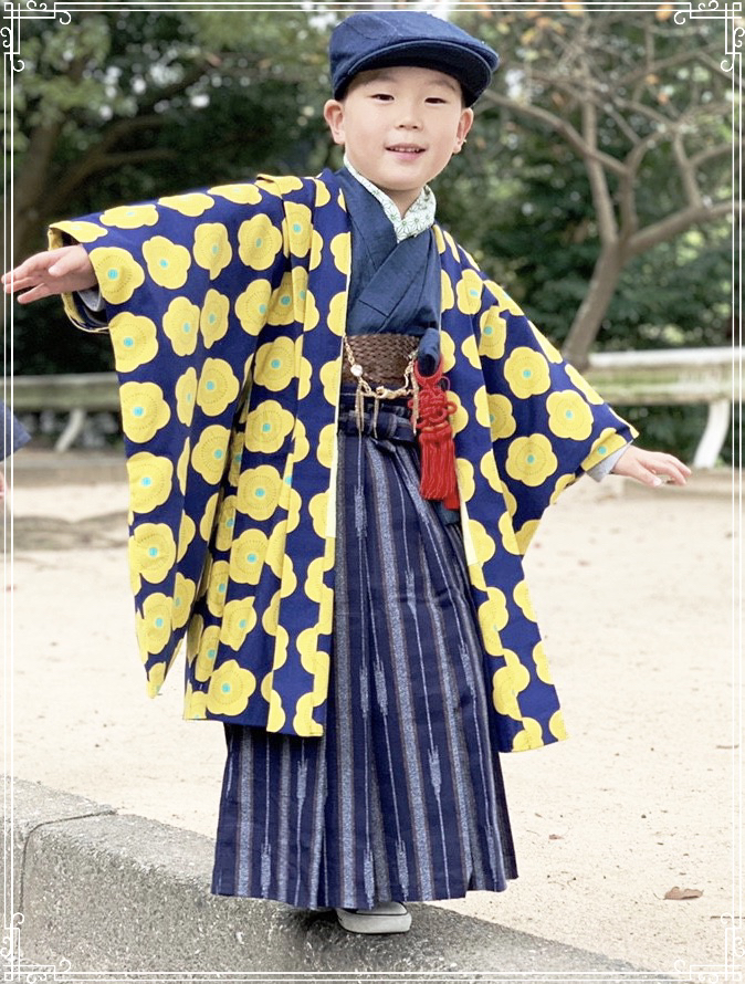 超特価セール中 ウィリアムモリス羽織袴 七五三 - キッズ服(男の子用