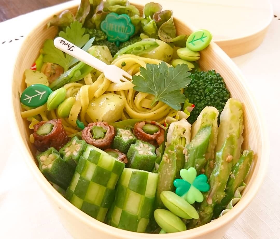Yumimamaが投稿したフォト 爽やかなグリーンでまとめたお弁当 ジェノベーゼと野菜たっぷり 03 11 14 54 40 Limia リミア