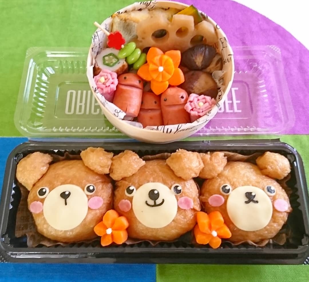 Yumimamaが投稿したフォト こんにちは 今日のお弁当 くまさんいなり寿司 丸い 07 13 11 41 50 Limia リミア