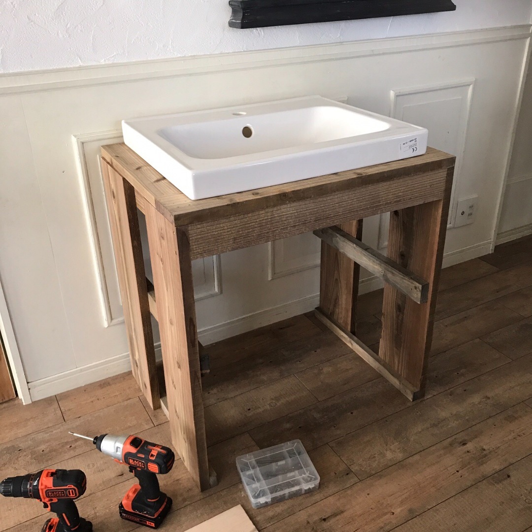 DIY】IKEAの洗面ボウルを使って造作洗面台を作ってみよう♬｜LIMIA