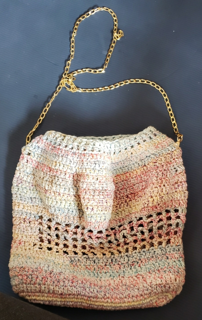 紫蝶華が投稿したフォト セリアの毛糸を 使ってかぎ編みでバッグを作ってみた ショ 08 13 23 43 51 Limia リミア
