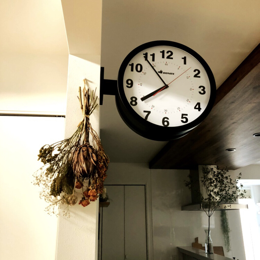 DULTON 両面壁掛け時計 直営店に限定 - インテリア時計