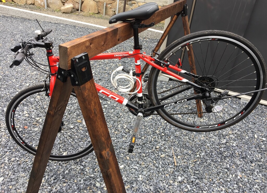 自転車 スタンド 木製