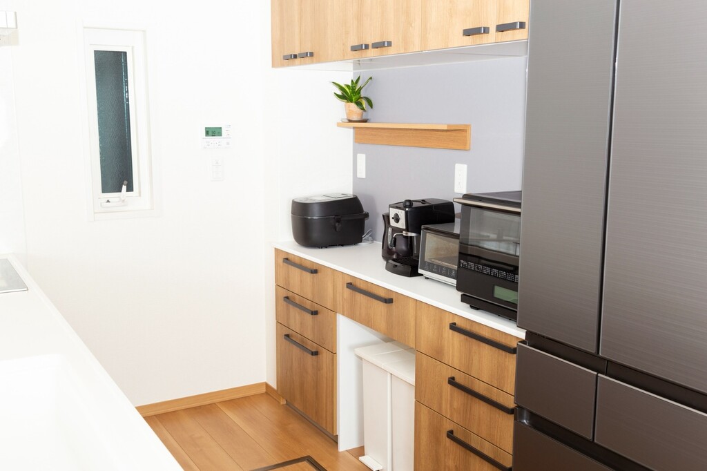 ニトリ キッチンボード カップボード 食器棚 キッチン収納 家電収納 サイズ90