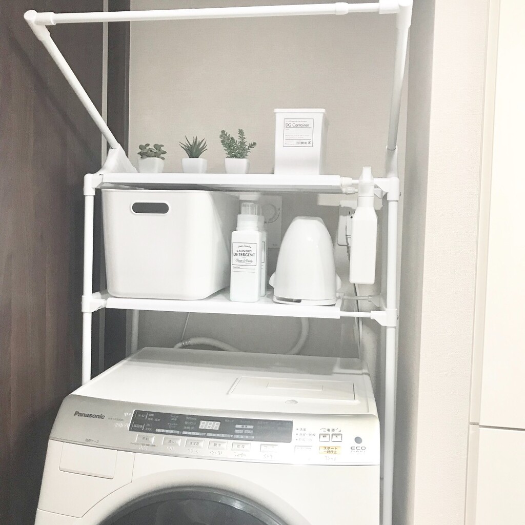 洗濯機上の空いたスペースに！洗濯機ラックを設置｜LIMIA (リミア)