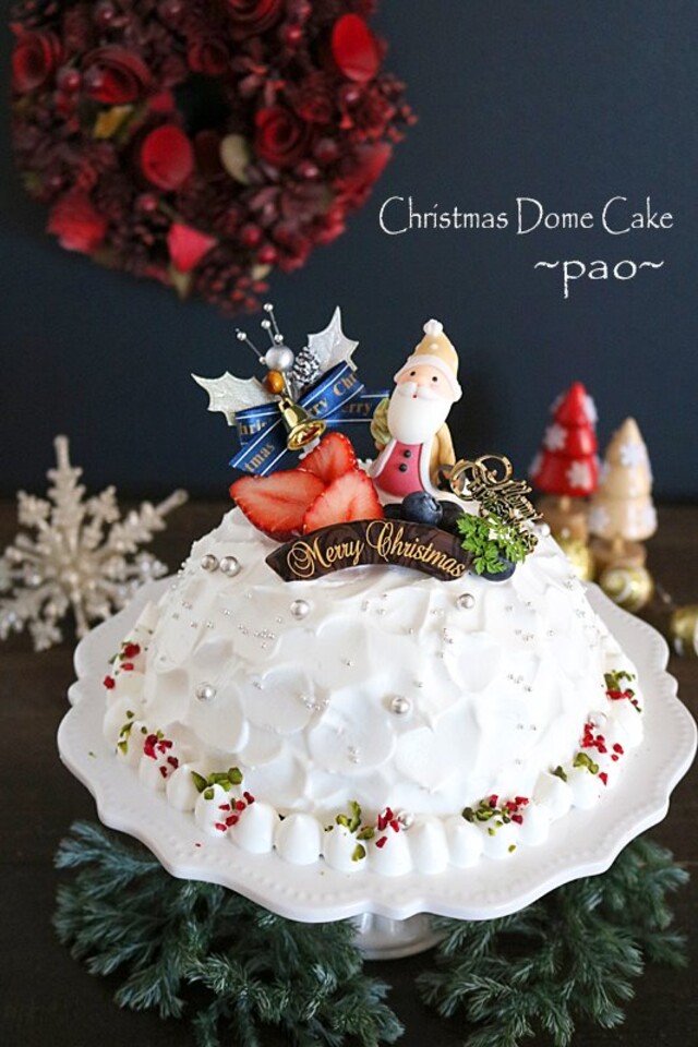 市販のスポンジとボールでナッペも簡単 子供と作れるクリスマスアイスドームケーキ Limia リミア
