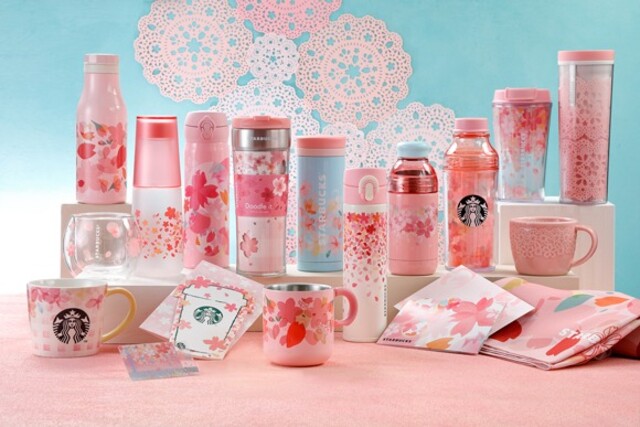 53%OFF!】 スターバックス Starbucks 桜シリーズ 銀色 ピンク 牛乳瓶型
