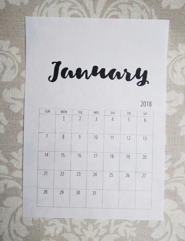 おしゃれなモノトーンカレンダーを無料ダウンロード Limia リミア