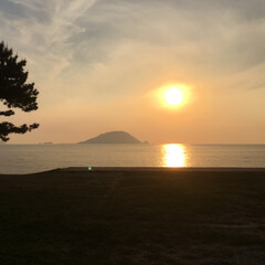「志賀島の夕陽です。」(2枚目)