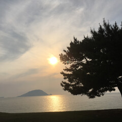 「志賀島の夕陽です。」(1枚目)