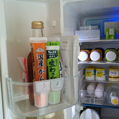 冷蔵庫/セリア/キャンドゥ/お片付け 冷蔵庫のドアポケットにセットできる「薬味…(1枚目)