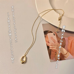 ネックレスコーデ/今日のネックレス/シンプルネックレス/メタルネックレス/ネックレス/アクセサリーショップ/... 変形メタルモチーフネックレス / 315…(1枚目)