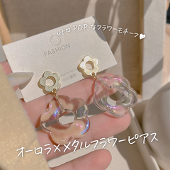 LUPIS/ルピス/アクセサリー/今日のアクセサリー/大人カジュアル/プチプラ/... オーロラ×メタルフラワーピアス / 33…(1枚目)