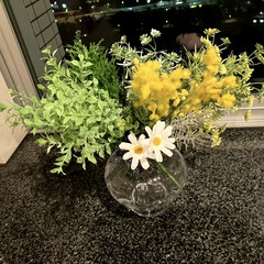 ダイソー/フラワーアレンジメント/奥さんのセンス/natane by hakka 奥さんがいつも季節の花を飾ってくれてます…(1枚目)