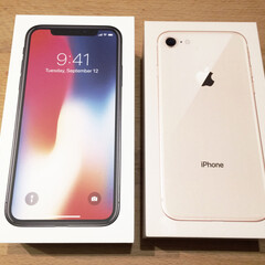 iPhoneX/iphone8 新しいiPhoneを買いました✨
夫はi…(1枚目)