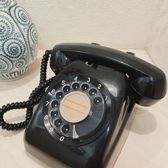 黒電話/雑貨/レトロ 祖父母の家から黒電話をもらってきました。…(1枚目)