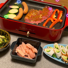 チワワ/夜ごはん 今週は毎日鉄板を使ってます😬
こんなに暑…