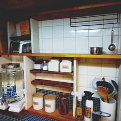 キッチン/DIY/ハンドメイド ずっとやり直したかったキッチンの棚を、や…(1枚目)