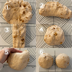 手作りパン/パン作り大好きな方と繋がりたい/パン作り大好き/パン作り/パン成型/パン/... 【大きなパンの成型方法】

〜一次発酵後…(1枚目)