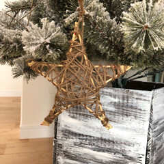 クリスマス/クリスマスツリー/DIY/ハンドメイド/雑貨/100均/... 竹串と麻紐で作る、星のナチュラルオーナメ…(1枚目)