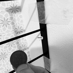 LABRICO ラブリコ ショートシェルフフレーム6 白 幅2cm×奥行16.5cm×高さ39cm WFW-46 1個 | 平安伸銅工業(棚受け)を使ったクチコミ「ラブリコシェルフフレームで石膏ボード壁に…」(5枚目)