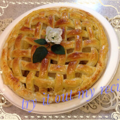 ケーキ/料理/レシピ 林檎と薩摩のほっくりパイ！
レシピはクッ…(1枚目)