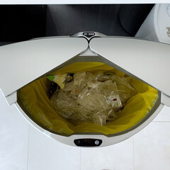 デュエンデ DUENDE ブラック | デュエンデ(サイドテーブル)を使ったクチコミ「新しいゴミ箱JOBSONの『賢いゴミ箱』…」(3枚目)