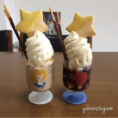 パフェ/ソフ/アイスクリーム/デザート/おうちカフェ/おやつ/... こんにちは☺︎
暑い日にはかかせないアイ…