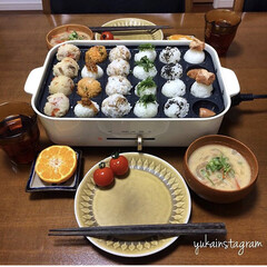 焼きおにぎり/ホットプレート/ブルーノホットプレート/ブルーノ/おうちごはん/節約/... おはようございます☺︎
ブルーノで色々焼…