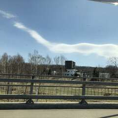 発見/札幌/景色/雲/春/風景 札幌市内で変わった形の雲を発見しましたよ…(1枚目)