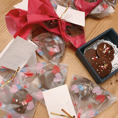 バレンタイン/チョコレート/手作り/フード/スイーツ/バレンタイン2019 月曜日♪
娘が友達と作ったバレンタインチ…(1枚目)
