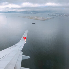 神戸空港/飛行機からの景色/旅行/フォロー大歓迎/LIMIAおでかけ部 九州へ帰省した時の飛行機から見た景色(❁…(1枚目)