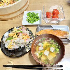 ゆづ茶/キッチン/ハンドメイド 一昨日の夕食。
ちらし寿司作りました(*…(2枚目)
