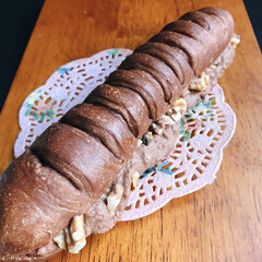 バレンタイン/手作りパン #ショコラヴィエノワ
#チョコカスタード…(1枚目)