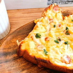 朝パン/セリア/DIY/キッチン/暮らし/おうちカフェ モーニングにチーズトーストを焼きました☀…(1枚目)