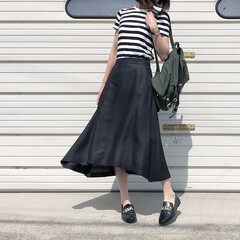 スカートコーデ/スカート/リュック/ローファー/ZARA/ザラ/... お気に入りのスカートをカジュアルに♪
*…