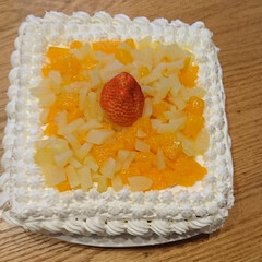 わたしのごはん 旦那が作ってくれた誕生日ケーキ( *´艸…(1枚目)