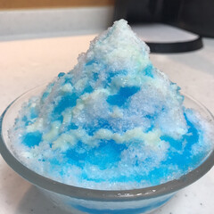 ヨドバシカメラ/ブルーハワイ/かき氷/暮らし バタバタしてたら暑い🥵
ので1人かき氷…