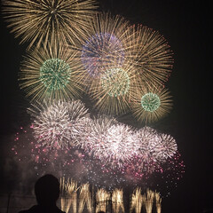 打ち上げ花火/花火/花火大会/夏の思い出 夏といえば花火。
久しぶりに出向いた地元…