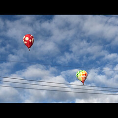 学校祭/家から気球が観れる！/ハロウィン2019/ここが好き 昨日の朝起きて、洗濯物を干そうと空を見た…(4枚目)