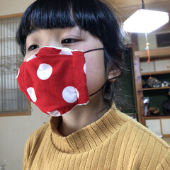 試作品/がんばれ日本/コロナに負けるな/お家で過ごそう/暇つぶし/マスク マスクの試作品出来上がり！

三女用のレ…(1枚目)