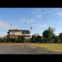 学校祭/家から気球が観れる！/ハロウィン2019/ここが好き 昨日の朝起きて、洗濯物を干そうと空を見た…(5枚目)