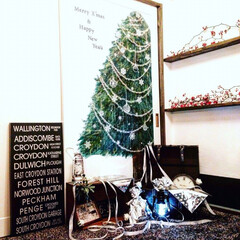 もみの木/手描き/クリスマスツリー/住まい/クリスマス 和室の押し入れの扉にもみの木を娘に描いて…(1枚目)
