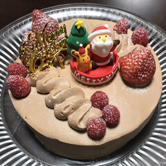手作り/チョコレートケーキ/クリスマス 今年のクリスマスケーキは、子どもたちのリ…(1枚目)