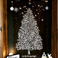 タペストリーツリー/タペストリー/クリスマス雑貨/クリスマスインテリア/クリスマスツリー/クリスマス/... 我が家の今年のクリスマスディスプレイ🦌🎄…(1枚目)