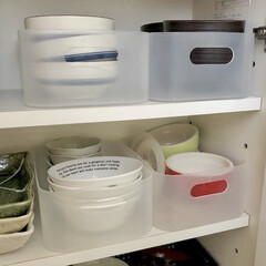収納ケース/食器収納/ダイソー/お皿収納/キッチン収納/キッチン雑貨/... ダイソーの収納ケースを、食器類の収納に使…(1枚目)