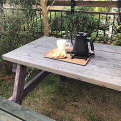 コーヒー/ガーデンテーブル/庭 庭で coffee time☕️ゆっくり…(3枚目)