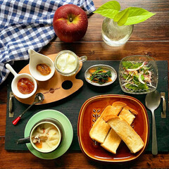 朝食/おうちカフェごはん/レトロ食器/野菜好き/LIMIAごはんクラブ/朝ごパン/... 2019.10.25 金曜日
今日の朝ご…